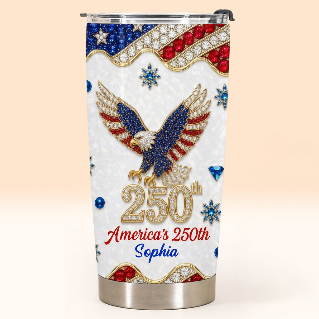 Personalized 20oz Stainless Steel Tumbler USA Flag Gift for Dad 20oz Tumbler GradoCreations