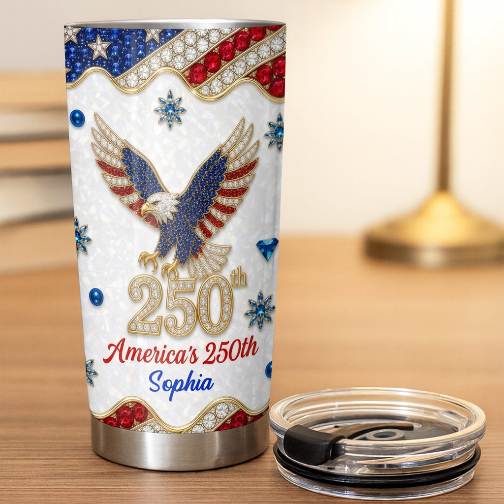 Personalized 20oz Stainless Steel Tumbler USA Flag Gift for Dad 20oz Tumbler GradoCreations