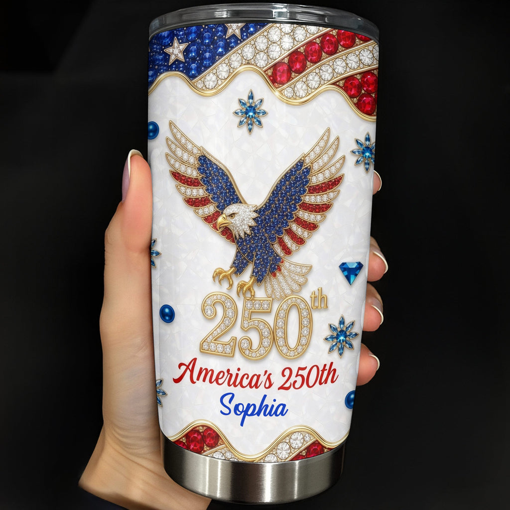 Personalized 20oz Stainless Steel Tumbler USA Flag Gift for Dad 20oz Tumbler GradoCreations