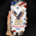 Personalized 20oz Stainless Steel Tumbler USA Flag Gift for Dad 20oz Tumbler GradoCreations
