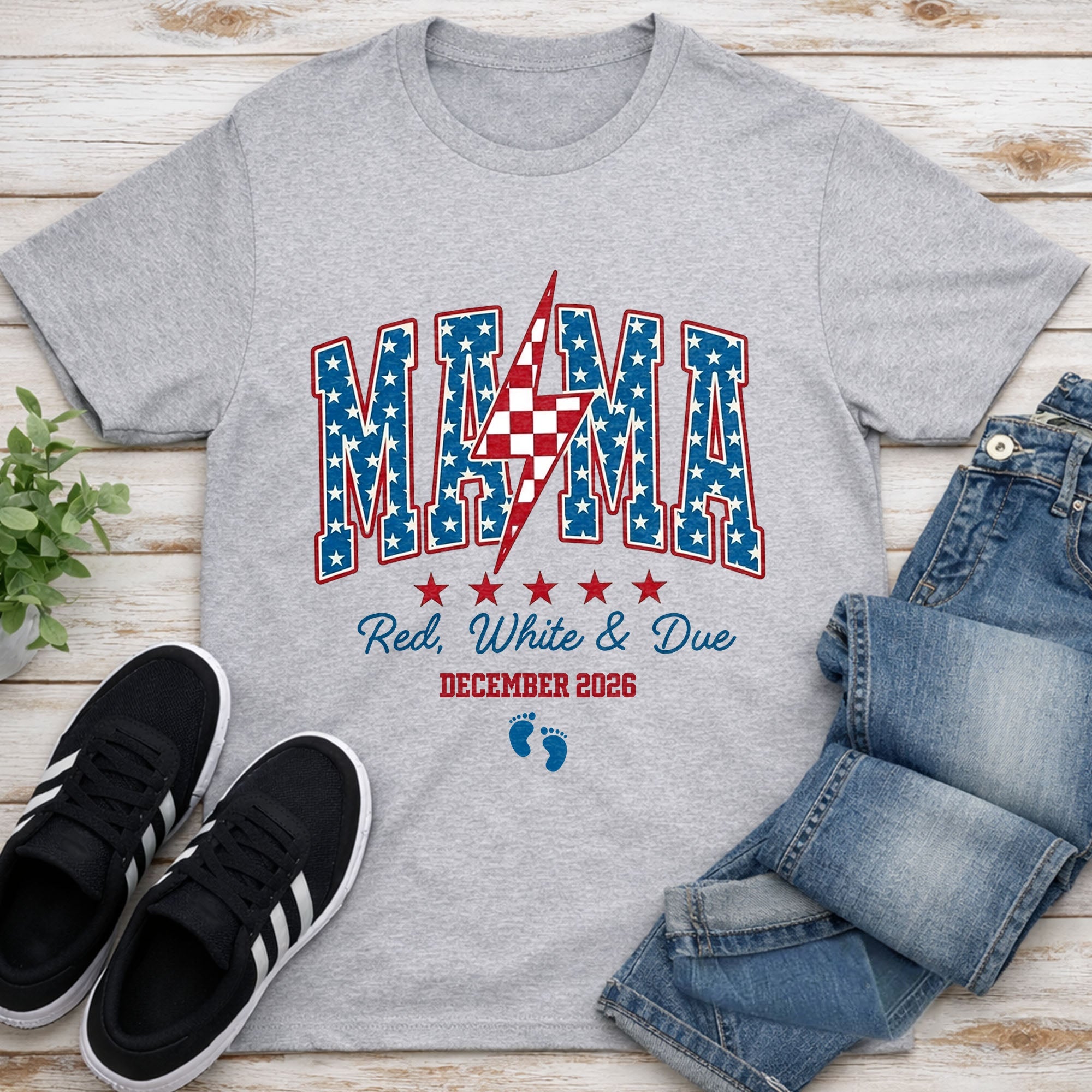 Personalized 4th of July T-shirt & Hoodie Gift for Mom Shirt GradoCreations