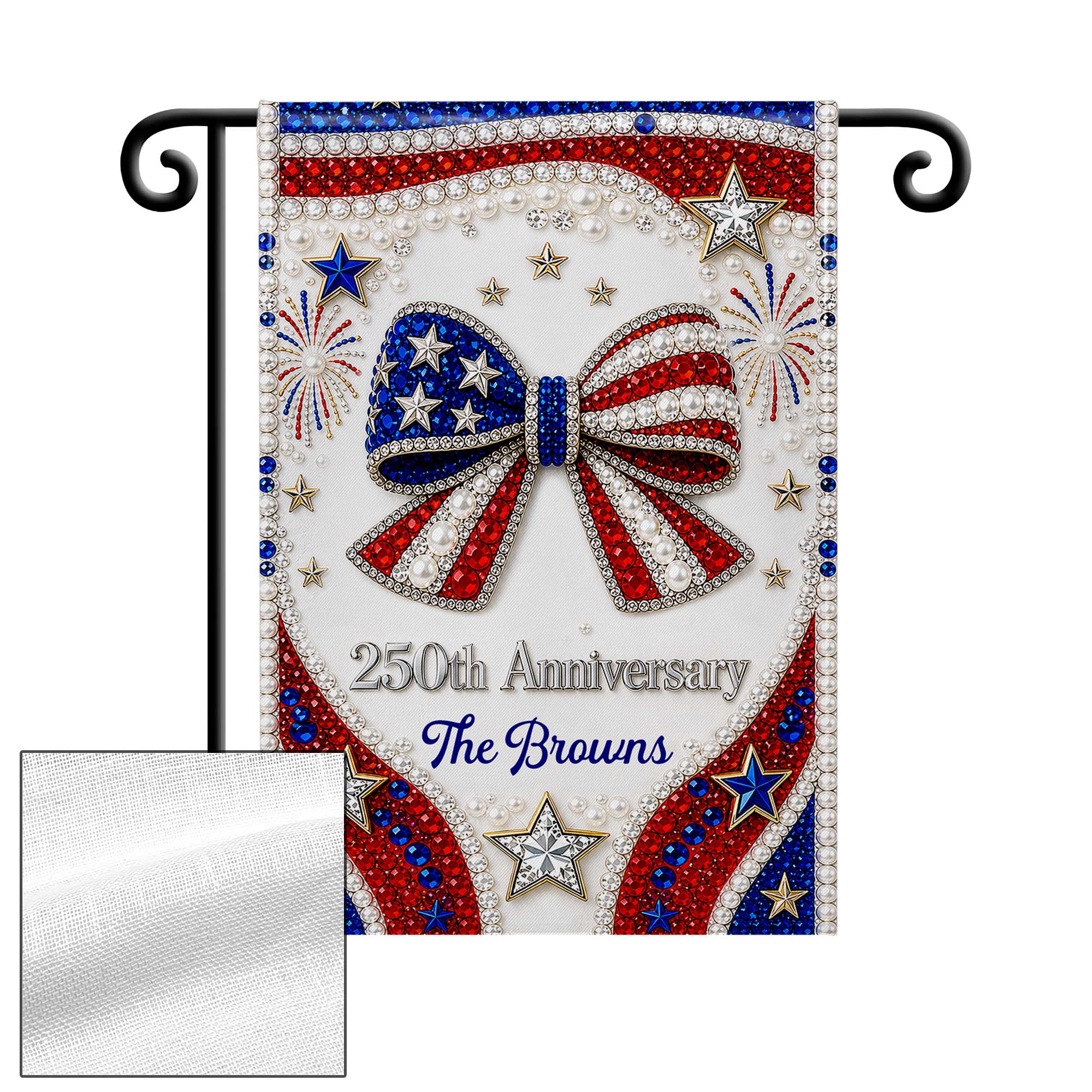Personalized Garden Flag Patriotic Custom Family Gift 4th of July Garden Flag GradoCreations