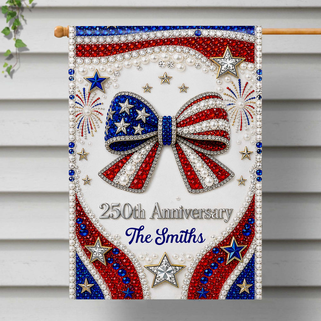 Personalized Garden Flag Patriotic Custom Family Gift 4th of July Garden Flag GradoCreations