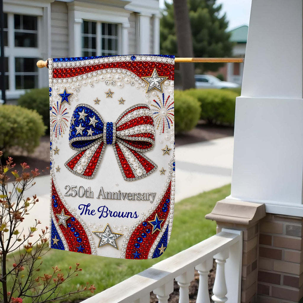 Personalized Garden Flag Patriotic Custom Family Gift 4th of July Garden Flag GradoCreations