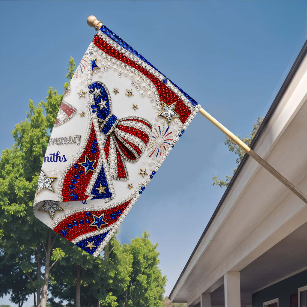 Personalized Garden Flag Patriotic Custom Family Gift 4th of July Garden Flag GradoCreations
