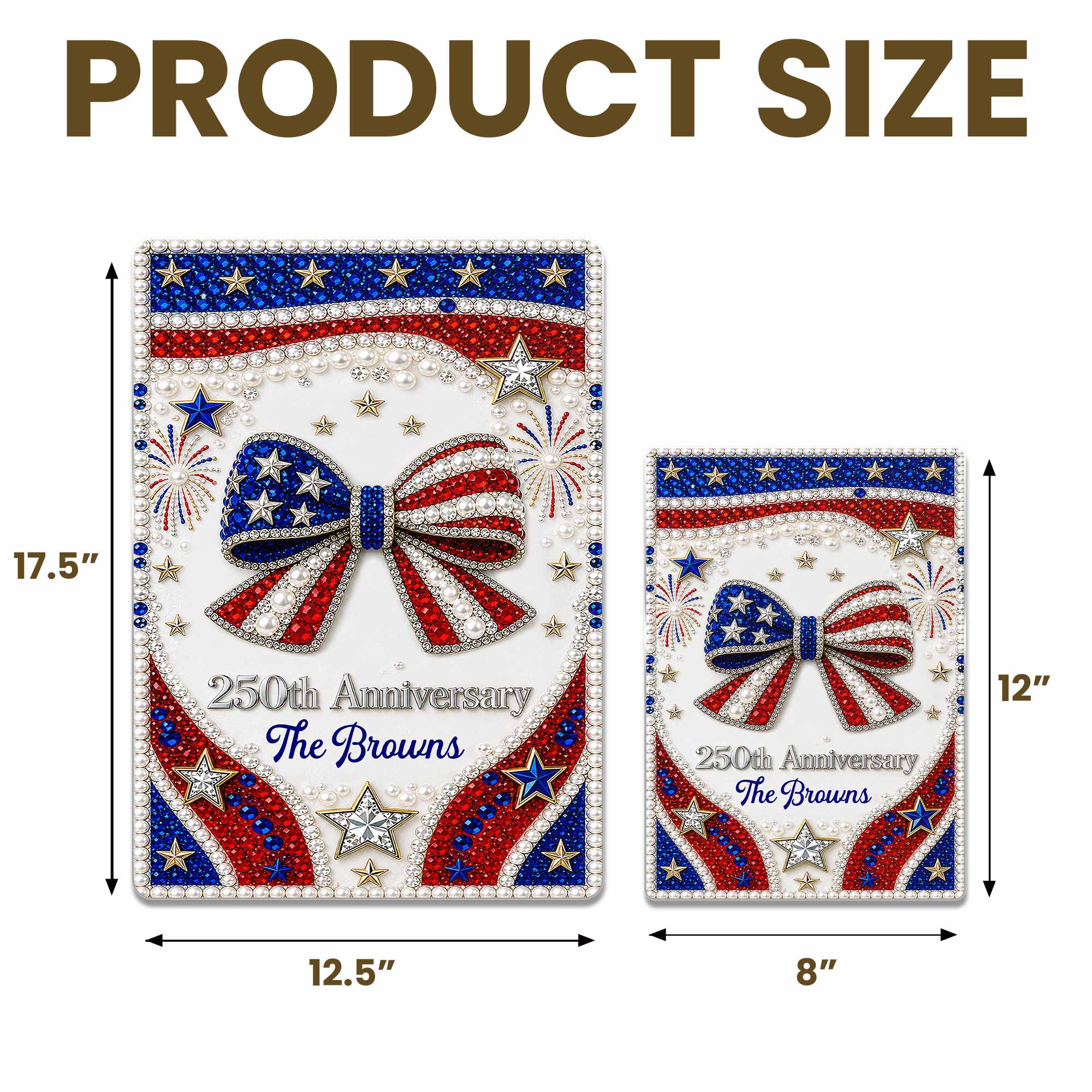 Personalized Metal Sign American Flag Gift for Independence Day Metal Sign GradoCreations