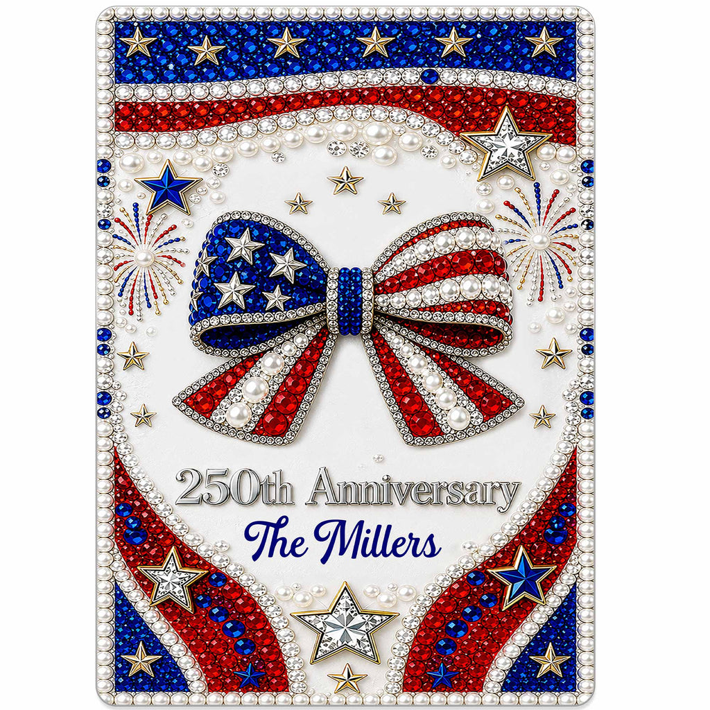Personalized Metal Sign American Flag Gift for Independence Day Metal Sign GradoCreations