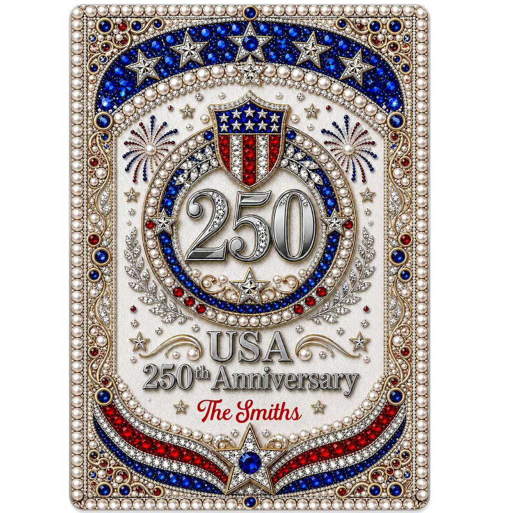 Personalized Metal Sign USA 250th Anniversary Gift for Family Metal Sign GradoCreations