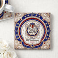 Personalized Ceramic Coaster USA 250th Anniversary Gift Square Ceramic Coaster GradoCreations