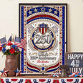 Personalized Patriotic USA Anniversary Poster Custom Photo Gift Poster GradoCreations