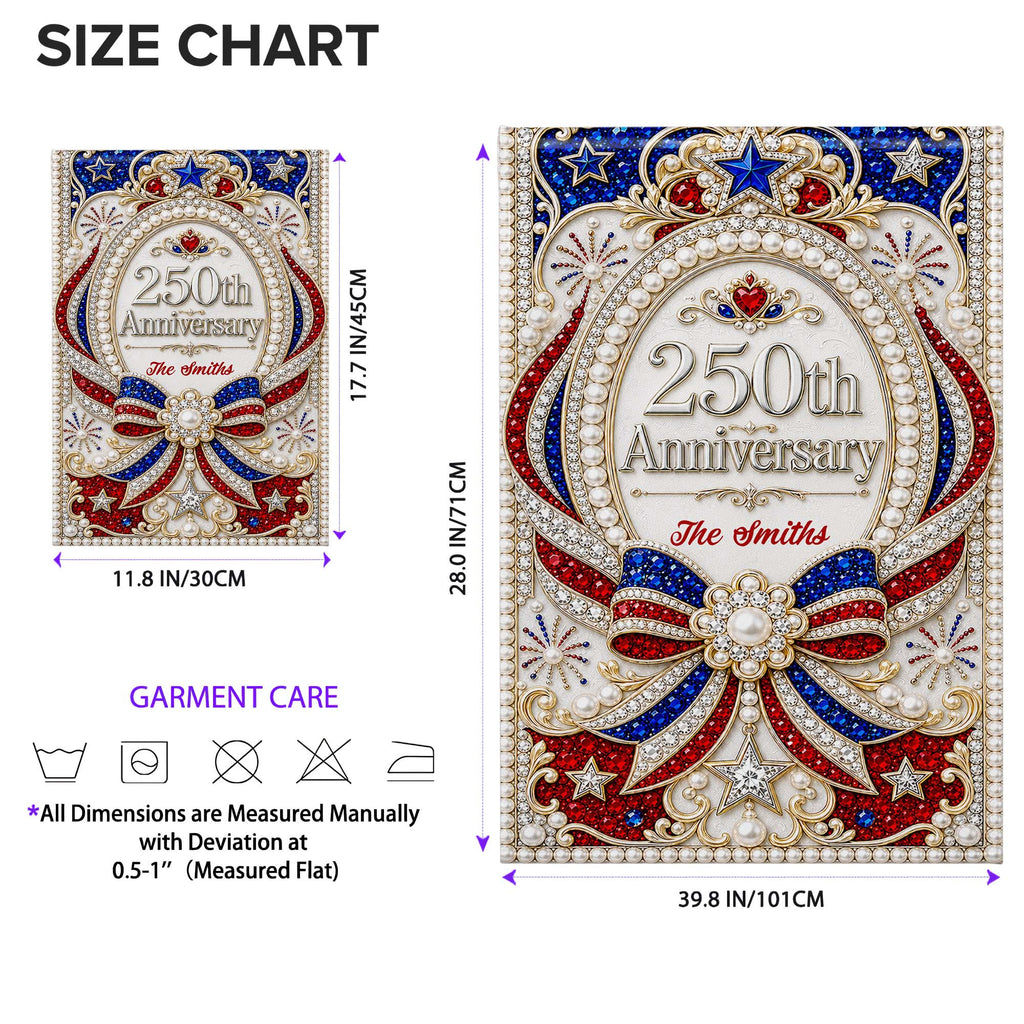 Personalized Double-Sided Garden Flag 250th Anniversary Patriotic Design Garden Flag GradoCreations