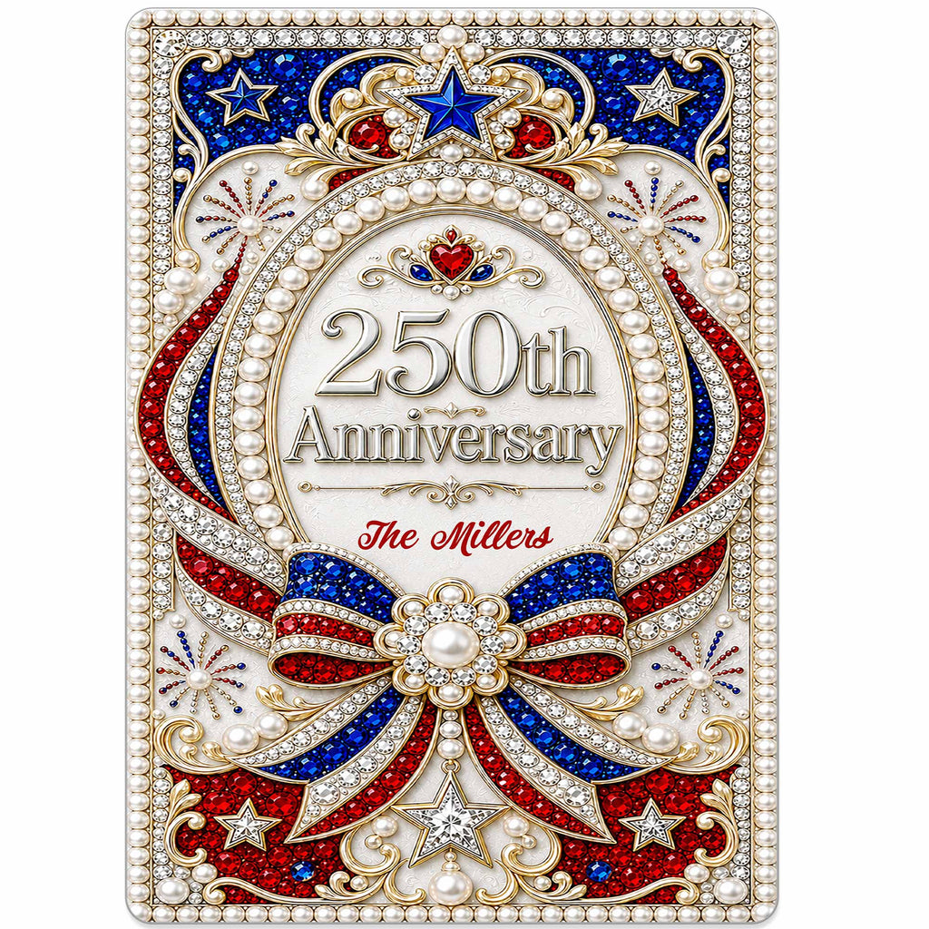 Personalized Metal Sign for 250th Anniversary USA Gift Decor Metal Sign GradoCreations