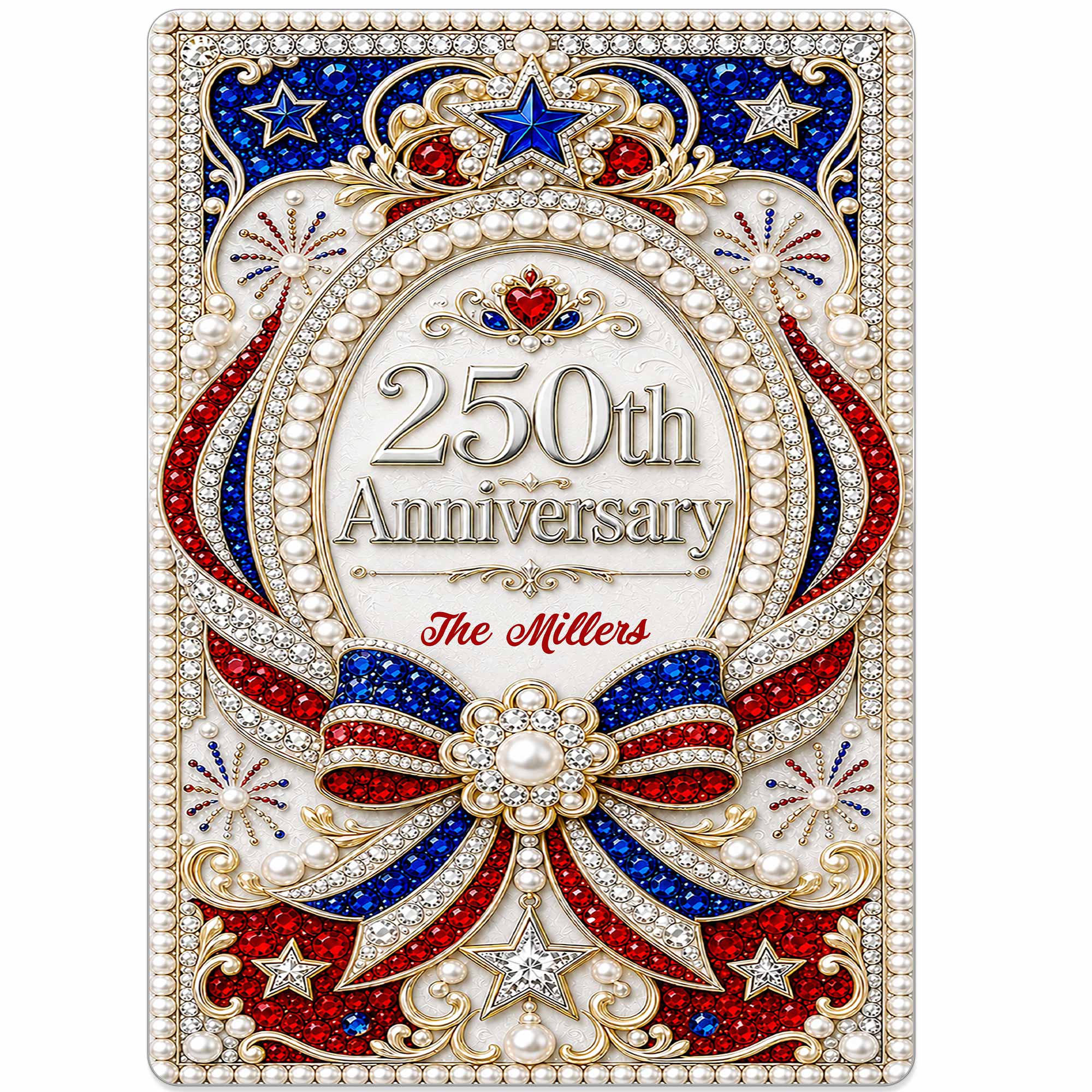 Personalized Metal Sign for 250th Anniversary USA Gift Decor Metal Sign GradoCreations