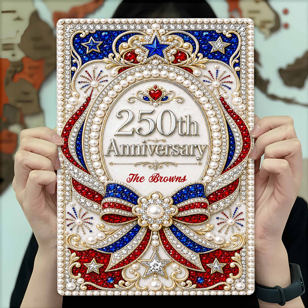 Personalized Metal Sign for 250th Anniversary USA Gift Decor Metal Sign GradoCreations