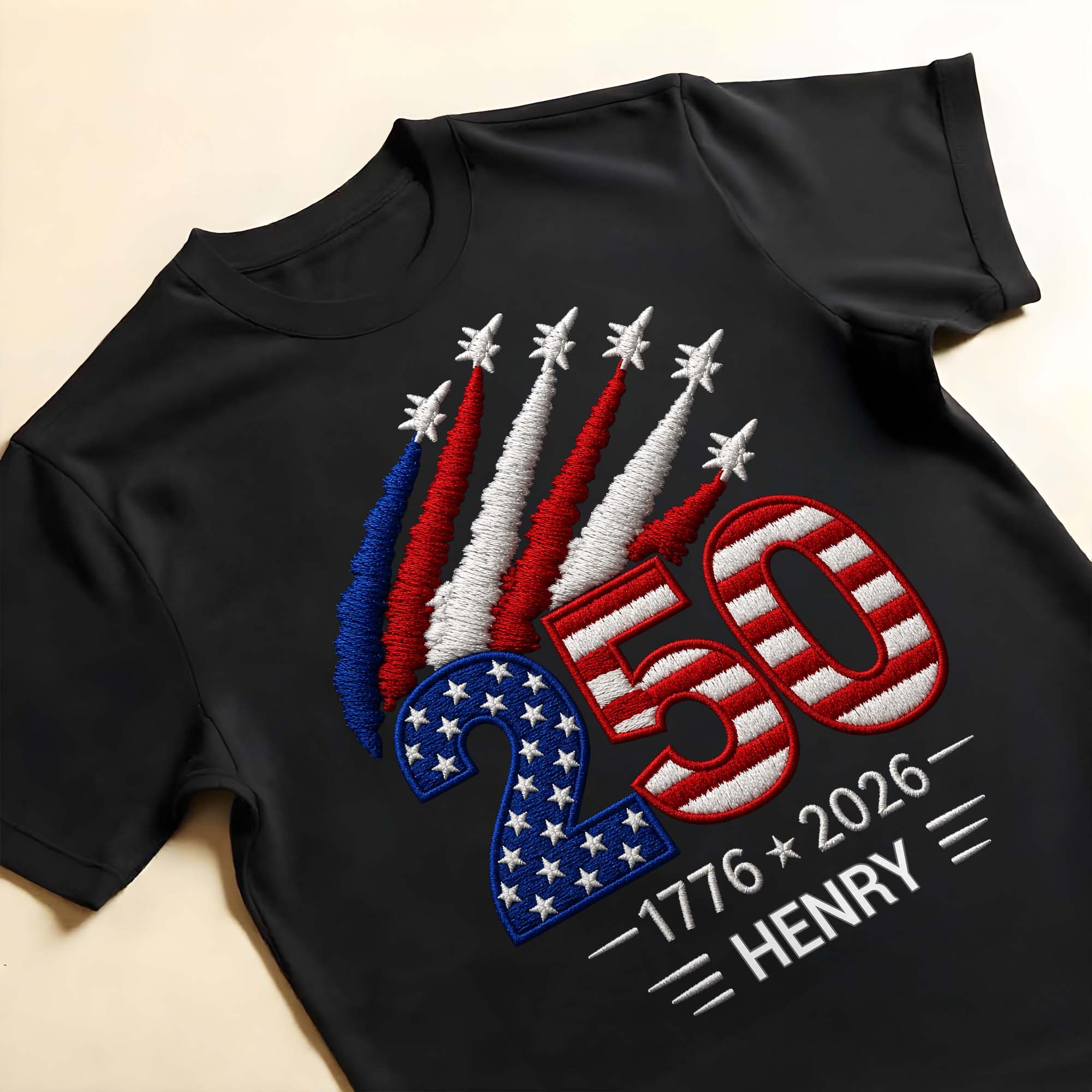 Personalized USA 250th Anniversary Independence Day T-shirt Hoodie Custom Gift Shirt GradoCreations