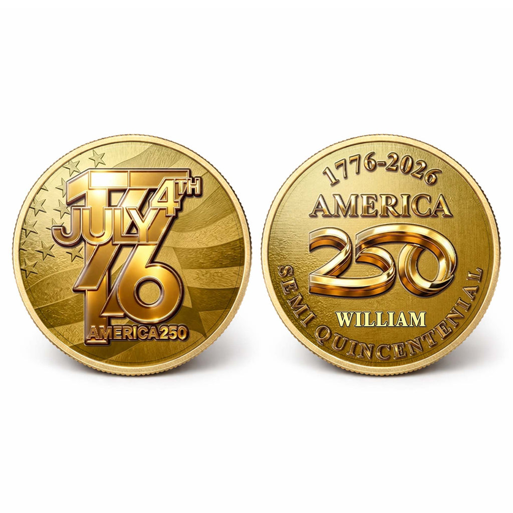 Personalized Commemorative Coin Custom Name 4th of July Gift for Family Commemorative Coin GradoCreations