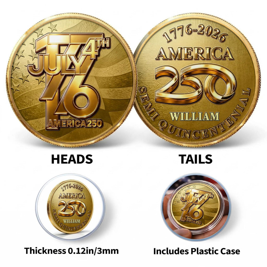 Personalized Commemorative Coin Custom Name 4th of July Gift for Family Commemorative Coin GradoCreations