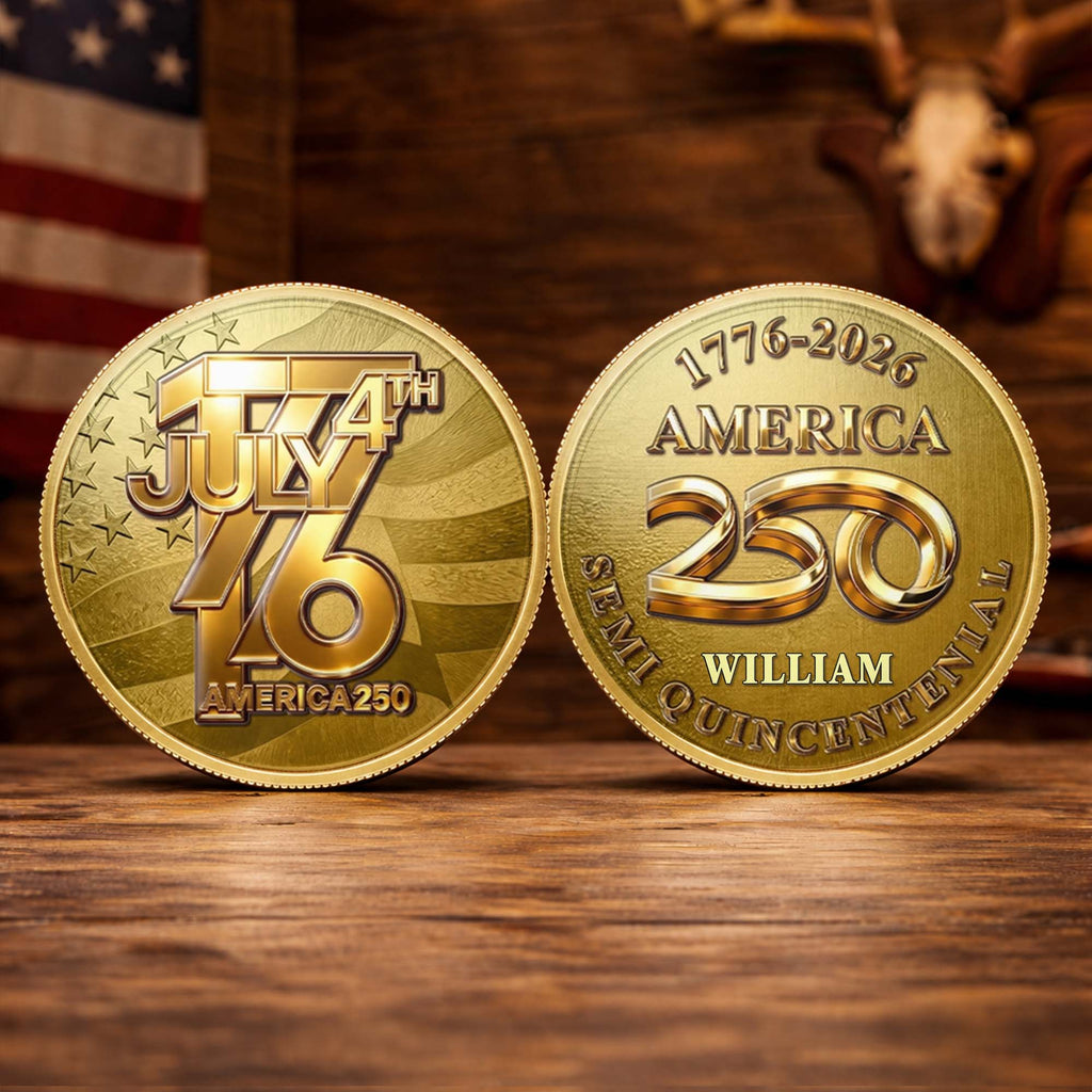Personalized Commemorative Coin Custom Name 4th of July Gift for Family Commemorative Coin GradoCreations