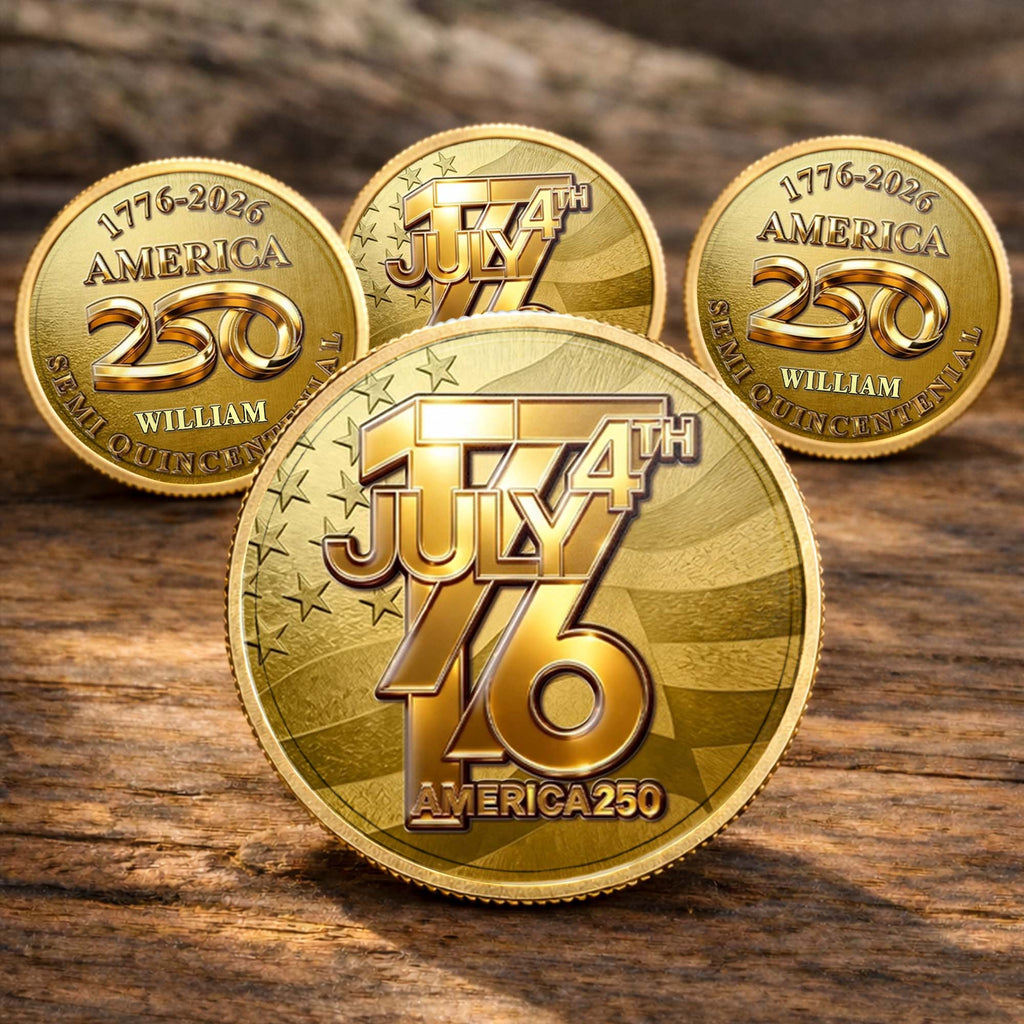 Personalized Commemorative Coin Custom Name 4th of July Gift for Family Commemorative Coin GradoCreations