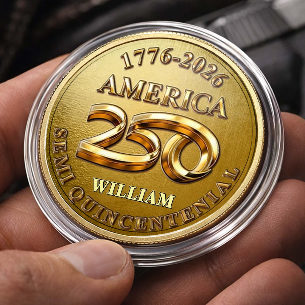 Personalized Commemorative Coin Custom Name 4th of July Gift for Family Commemorative Coin GradoCreations