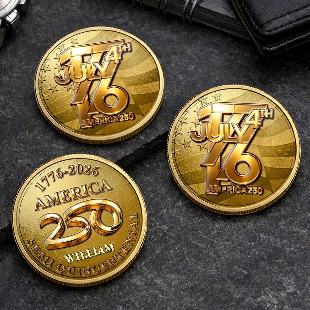 Personalized Commemorative Coin Custom Name 4th of July Gift for Family Commemorative Coin GradoCreations
