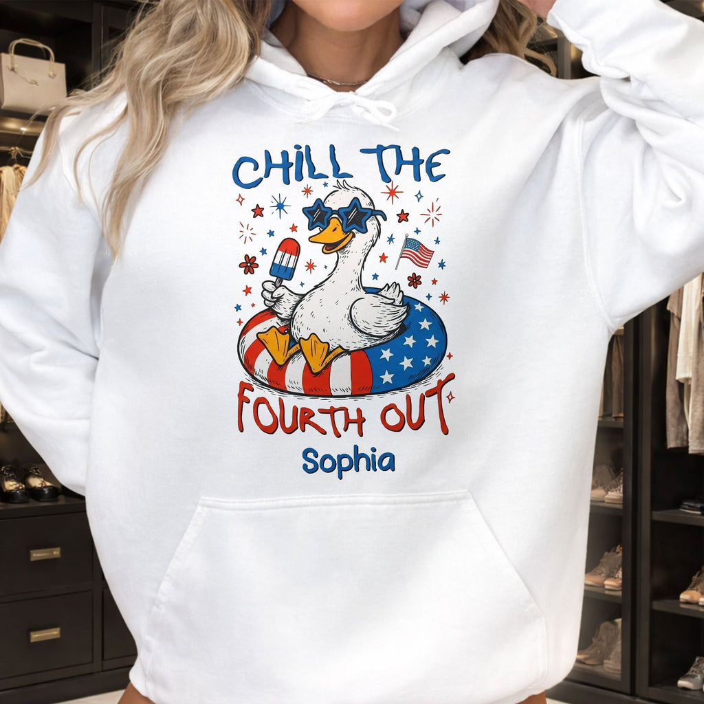 Personalized Duck Graphic T-shirt Hoodie 4th of July Gift Shirt GradoCreations