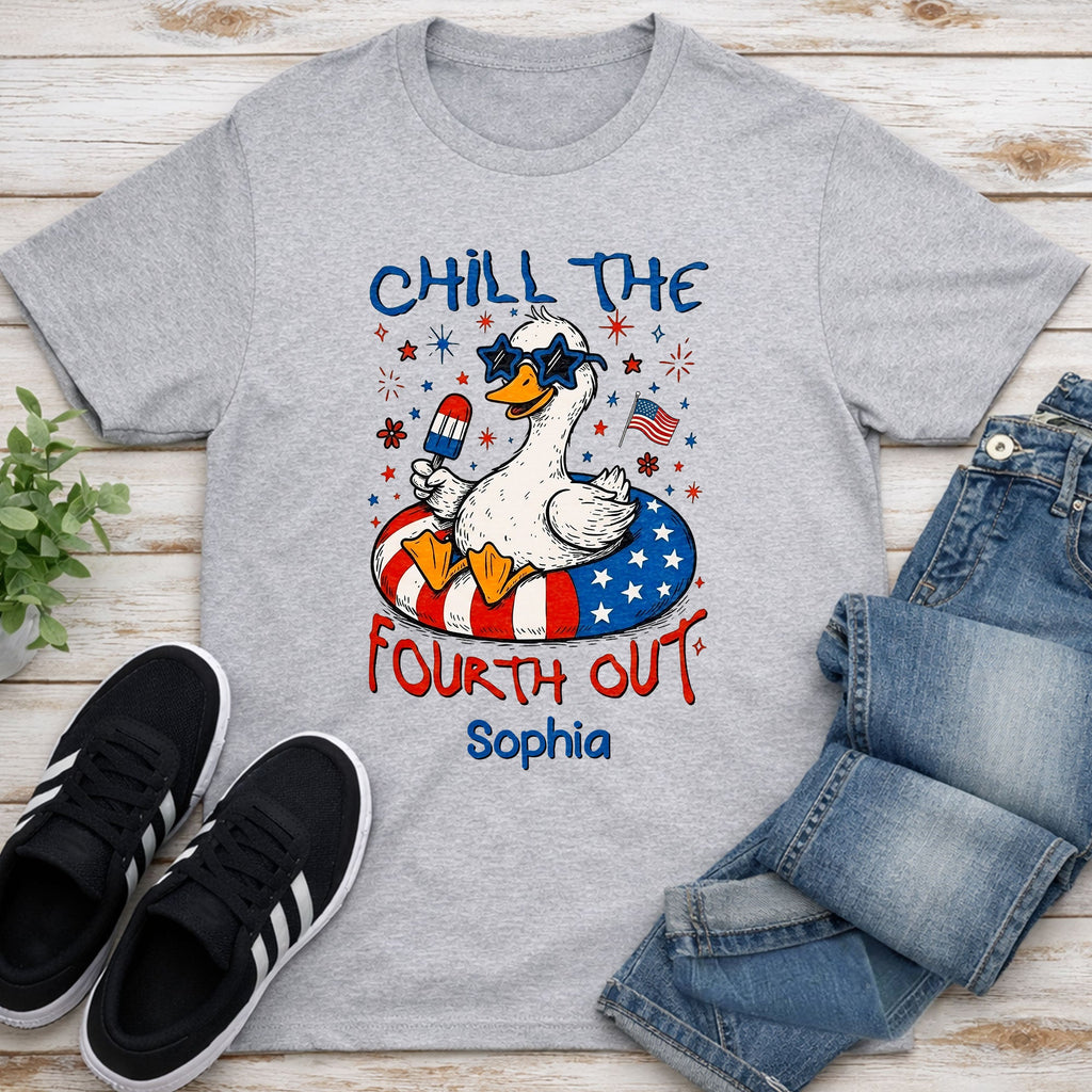 Personalized Duck Graphic T-shirt Hoodie 4th of July Gift Shirt GradoCreations