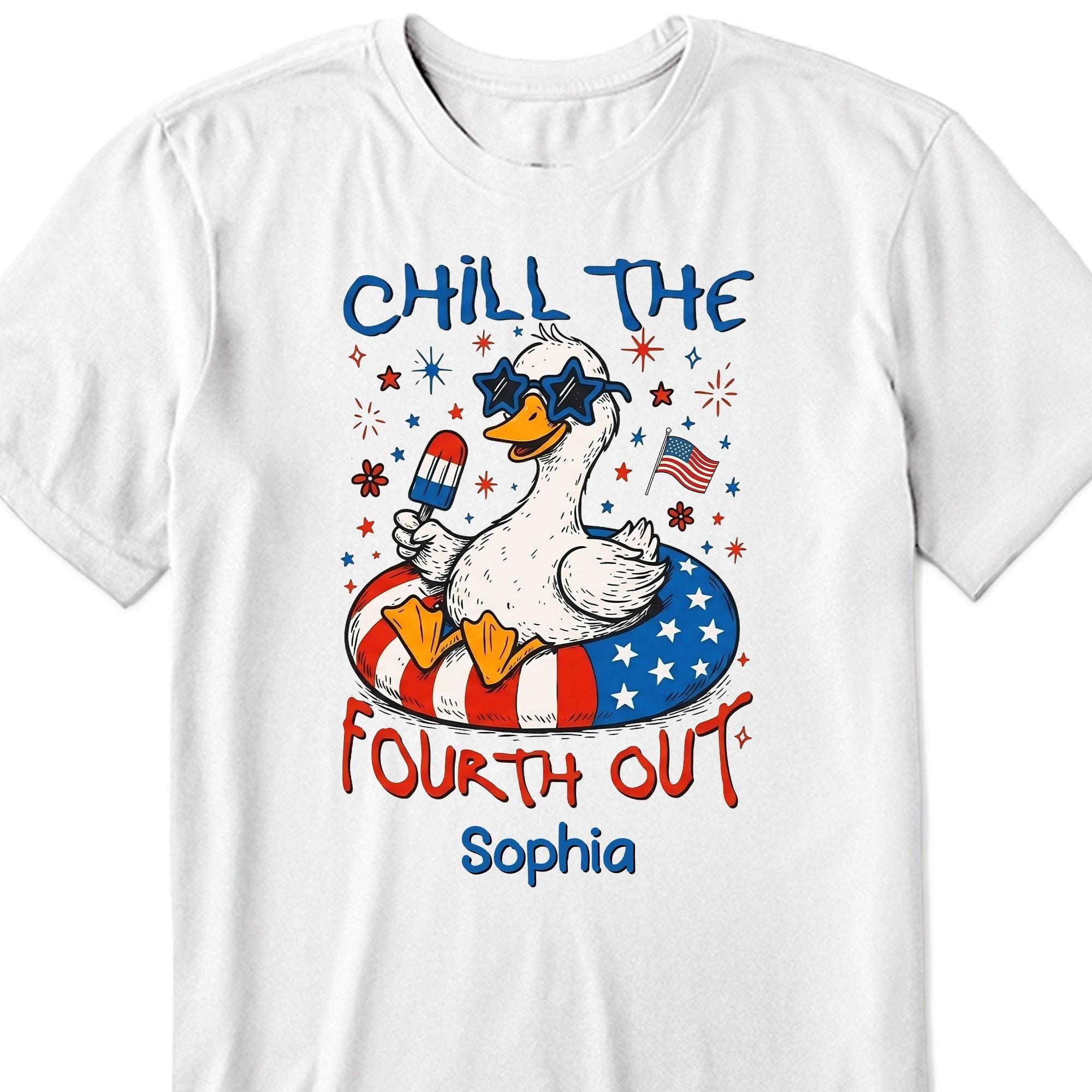 Personalized Duck Graphic T-shirt Hoodie 4th of July Gift Shirt GradoCreations