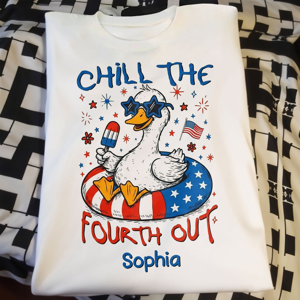 Personalized Duck Graphic T-shirt Hoodie 4th of July Gift Shirt GradoCreations