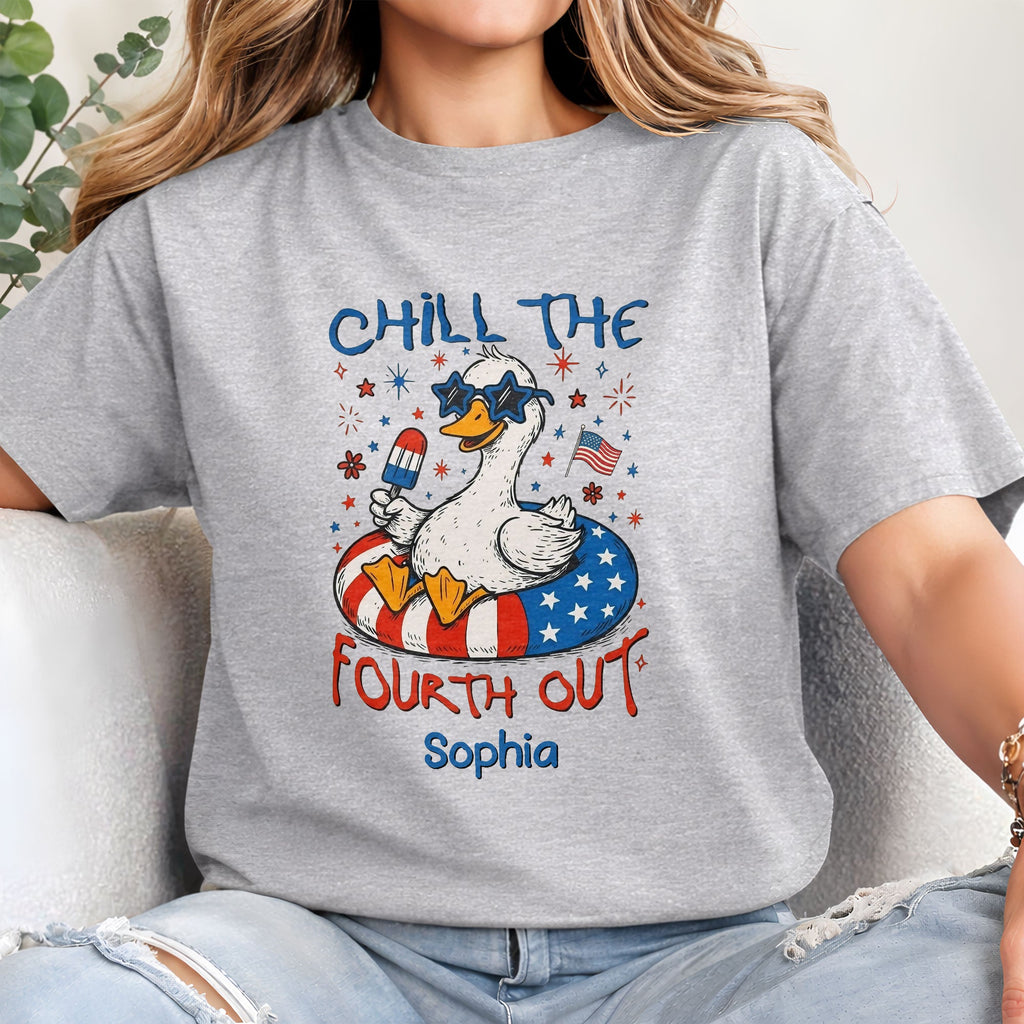 Personalized Duck Graphic T-shirt Hoodie 4th of July Gift Shirt GradoCreations
