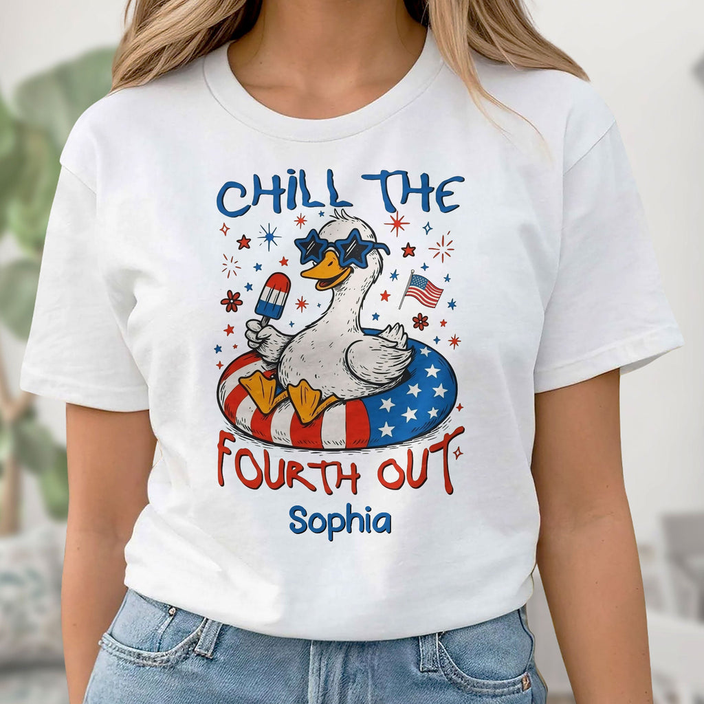 Personalized Duck Graphic T-shirt Hoodie 4th of July Gift Shirt GradoCreations