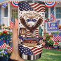 Personalized 20oz Stainless Steel Tumbler USA Flag Gift for Dad 20oz Tumbler GradoCreations