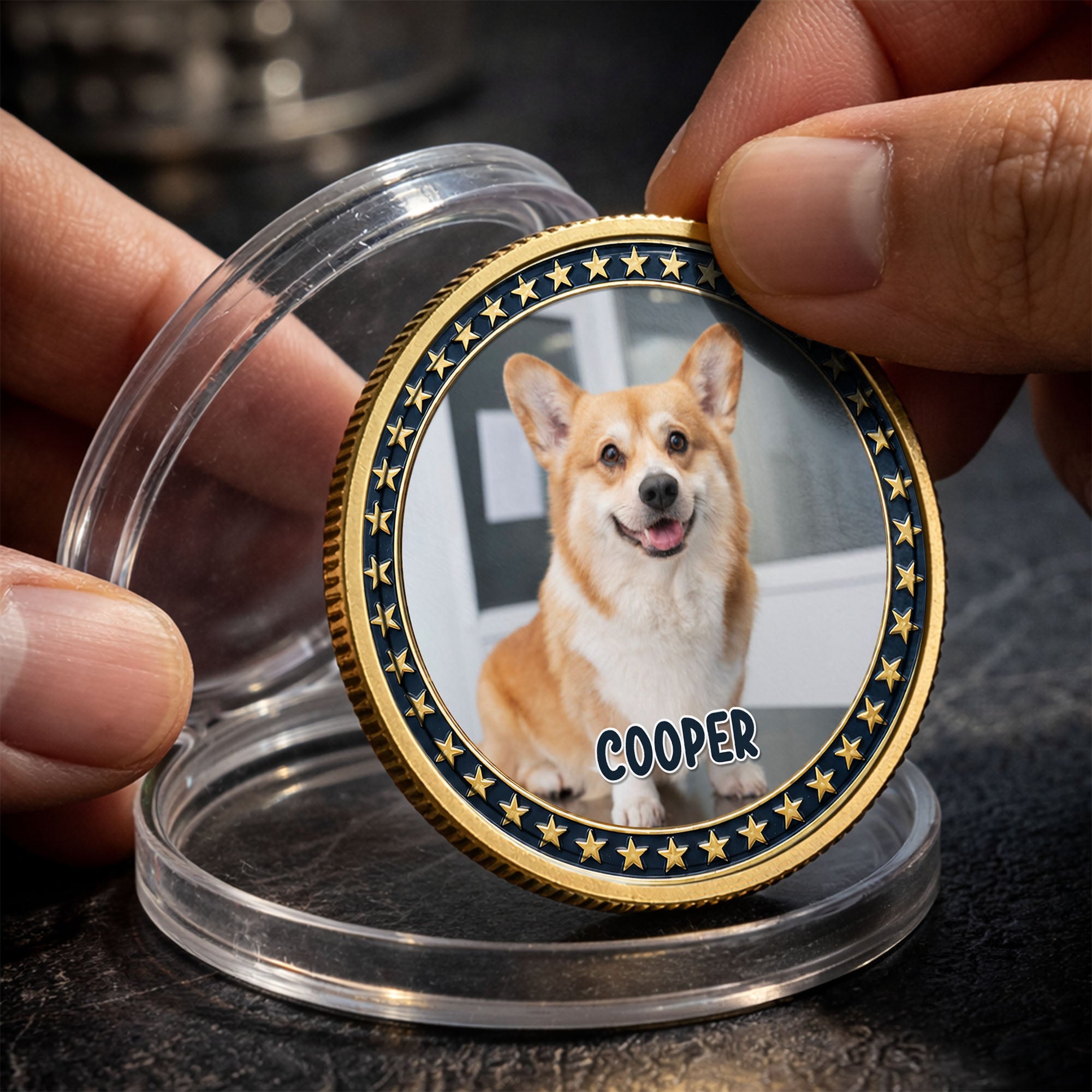Custom Dog Photo Commemorative Coin for Dog Lovers | 4th of July Gift Commemorative Coin GradoCreations