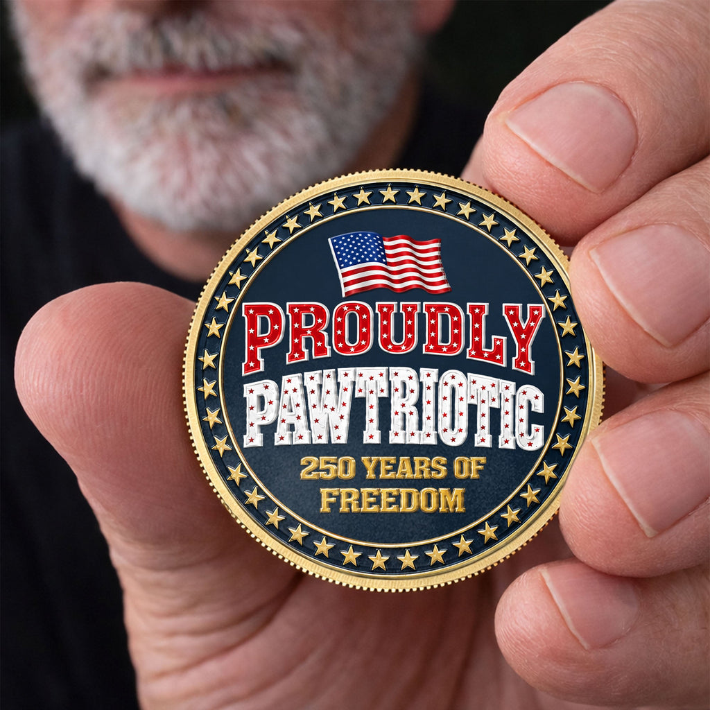 Custom Dog Photo Commemorative Coin for Dog Lovers | 4th of July Gift Commemorative Coin GradoCreations