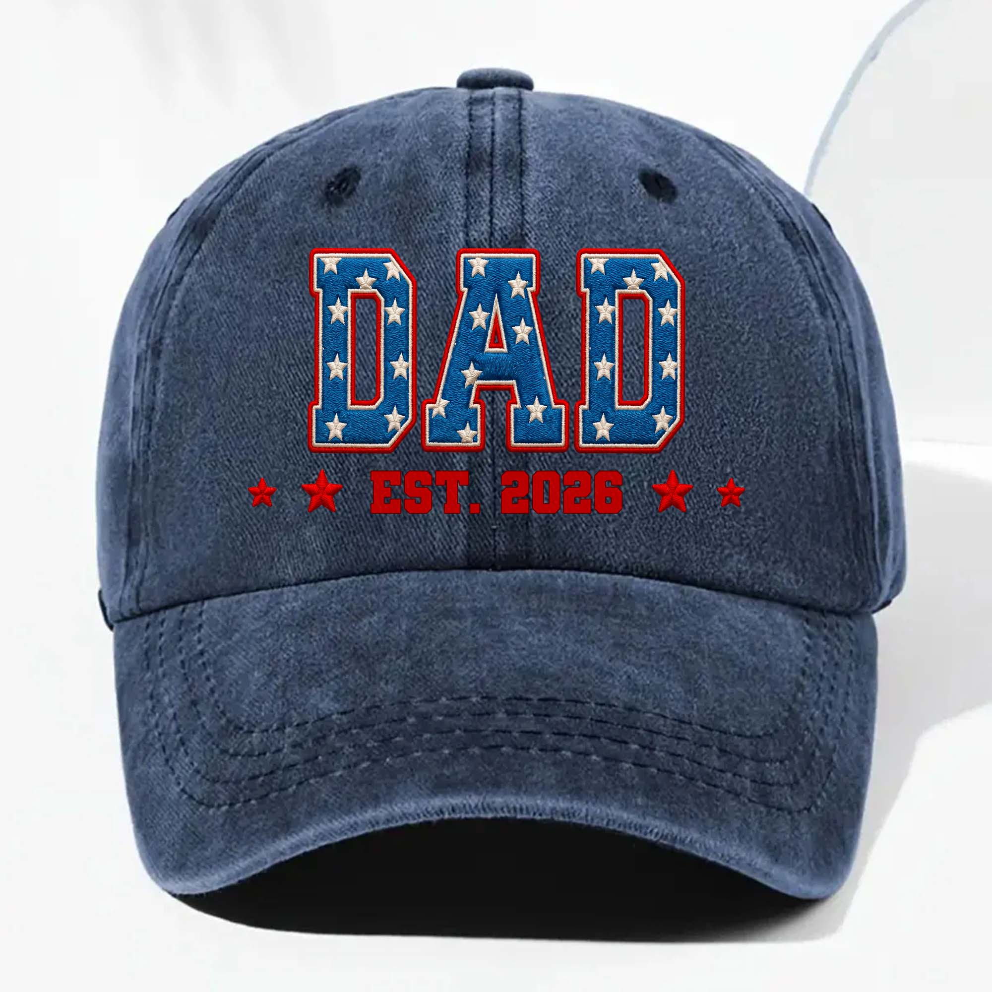 Personalized Denim Cap American Flag Design Gift for Dad