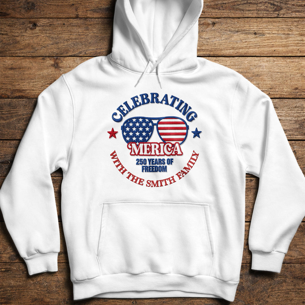 Personalized Family USA Flag T-shirt & Hoodie Gift Idea Shirt GradoCreations