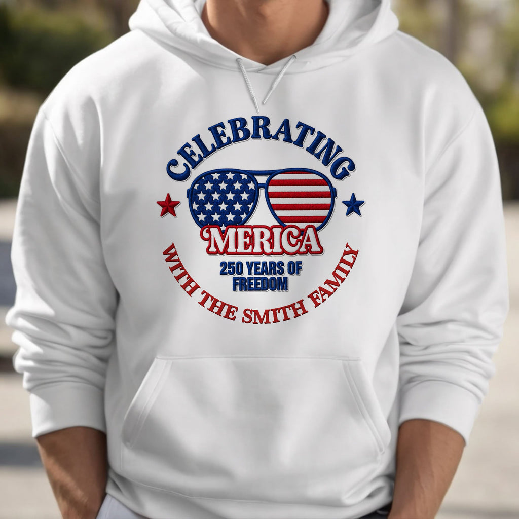 Personalized Family USA Flag T-shirt & Hoodie Gift Idea Shirt GradoCreations