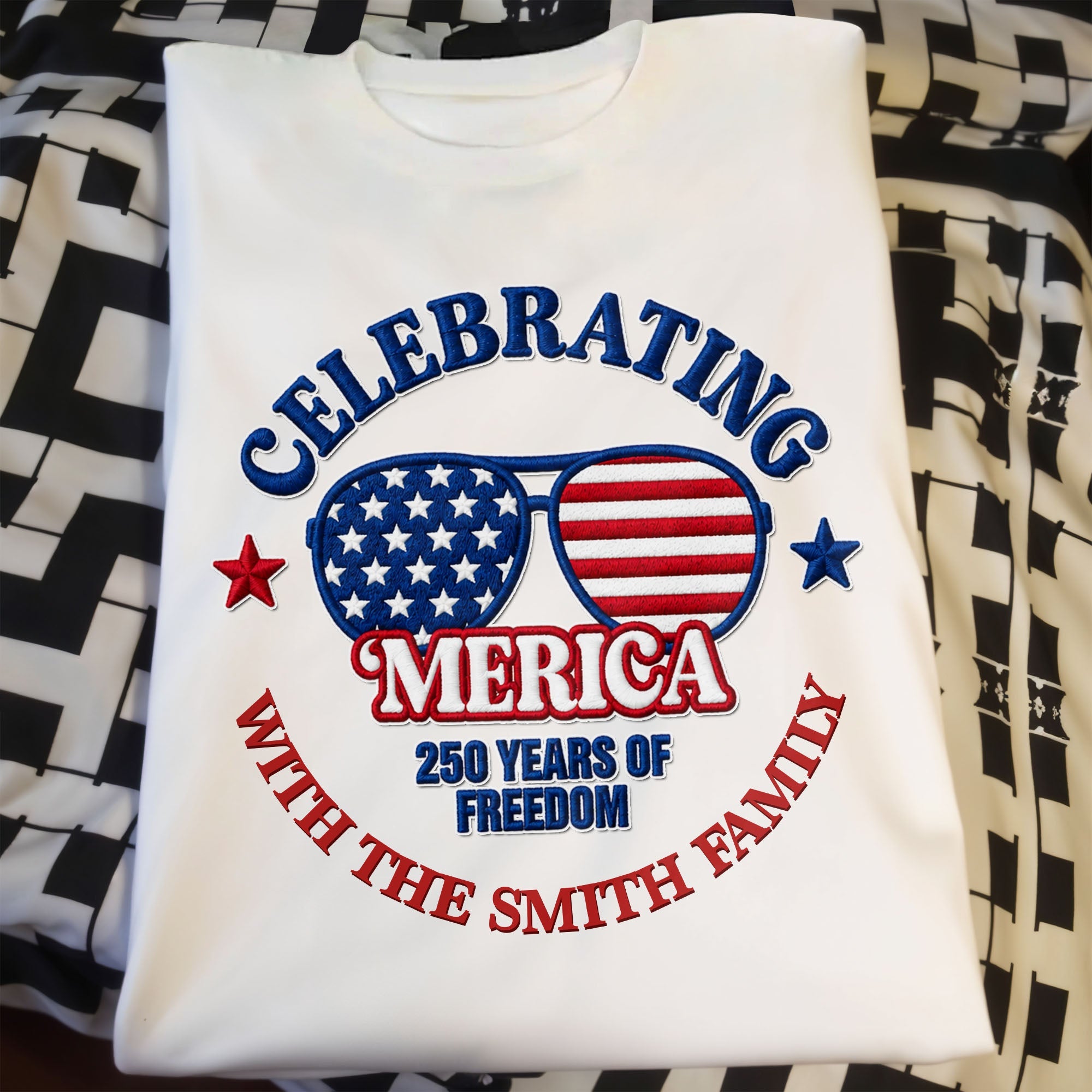 Personalized Family USA Flag T-shirt & Hoodie Gift Idea Shirt GradoCreations