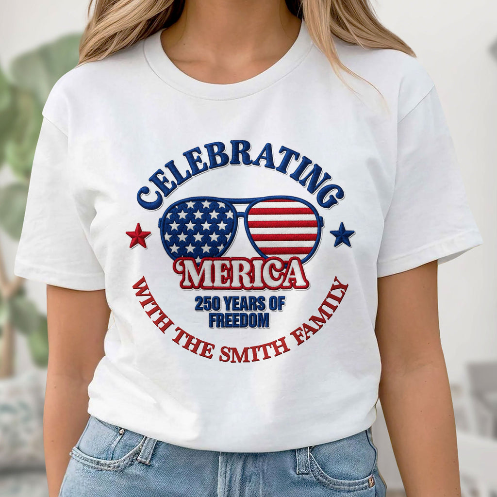 Personalized Family USA Flag T-shirt & Hoodie Gift Idea Shirt GradoCreations