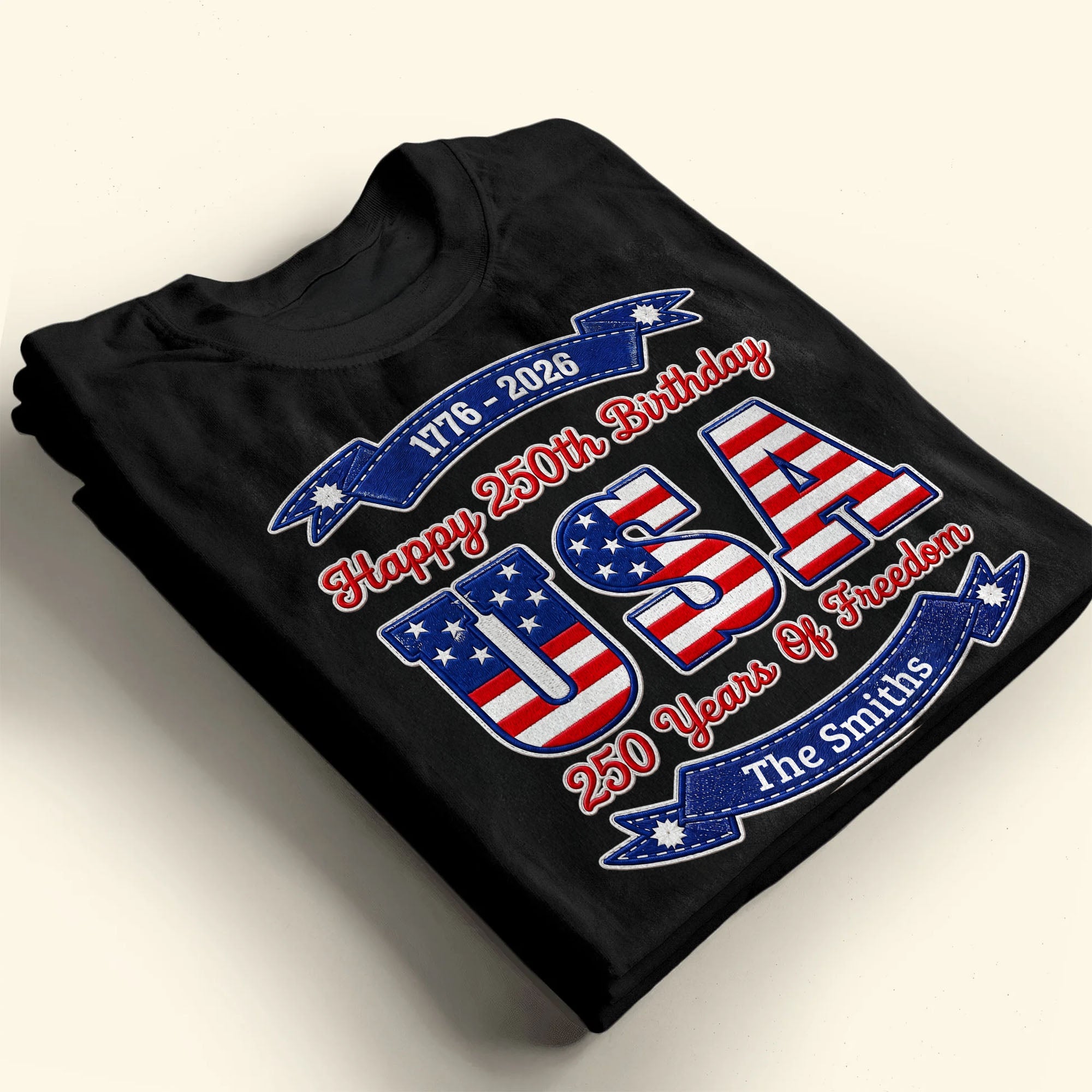 Personalized 250th Birthday USA Flag Shirt & Hoodie Gift Shirt GradoCreations