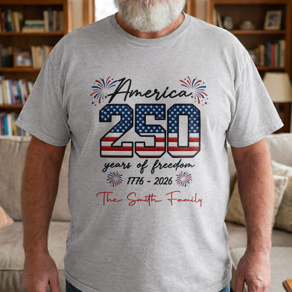 Personalized American Flag T-shirt & Hoodie Gift for Family Shirt GradoCreations