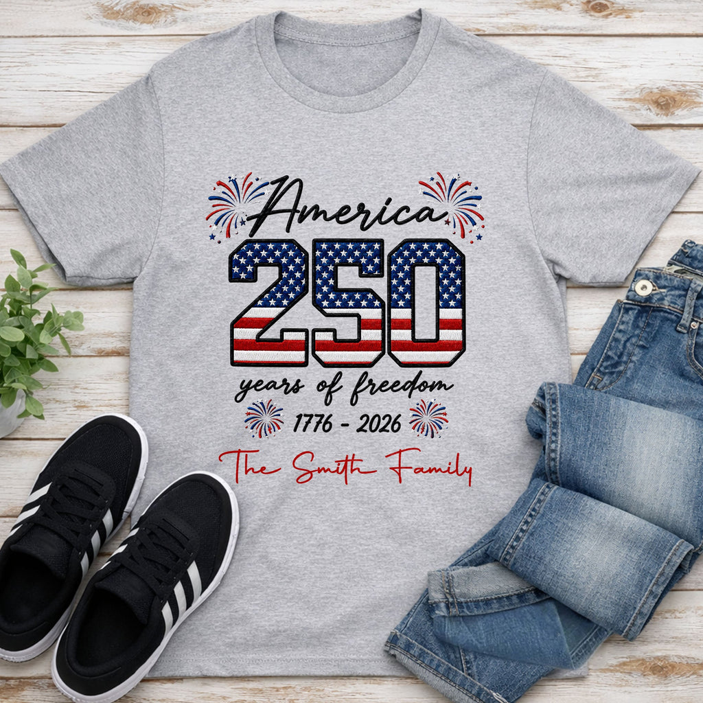 Personalized American Flag T-shirt & Hoodie Gift for Family Shirt GradoCreations