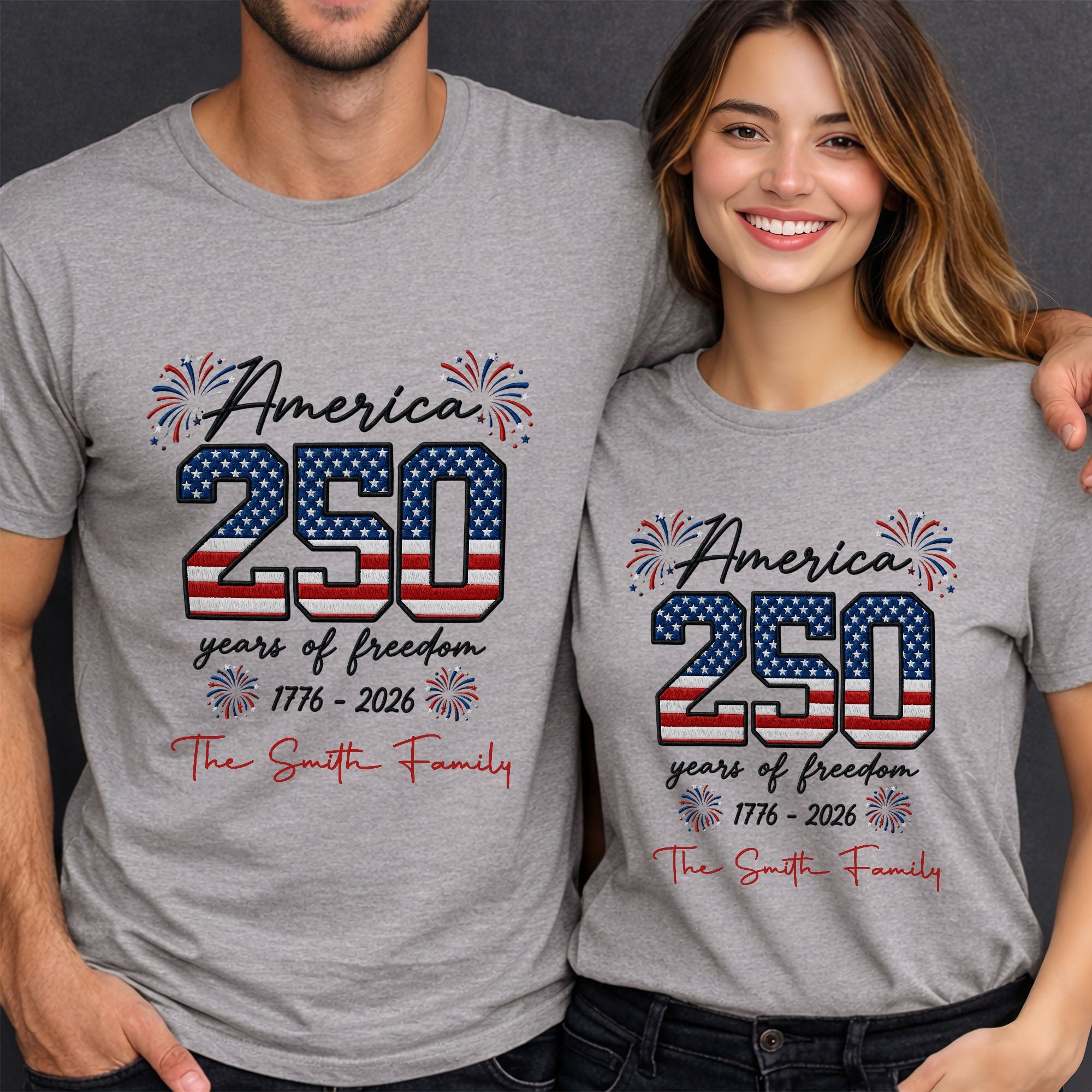 Personalized American Flag T-shirt & Hoodie Gift for Family Shirt GradoCreations