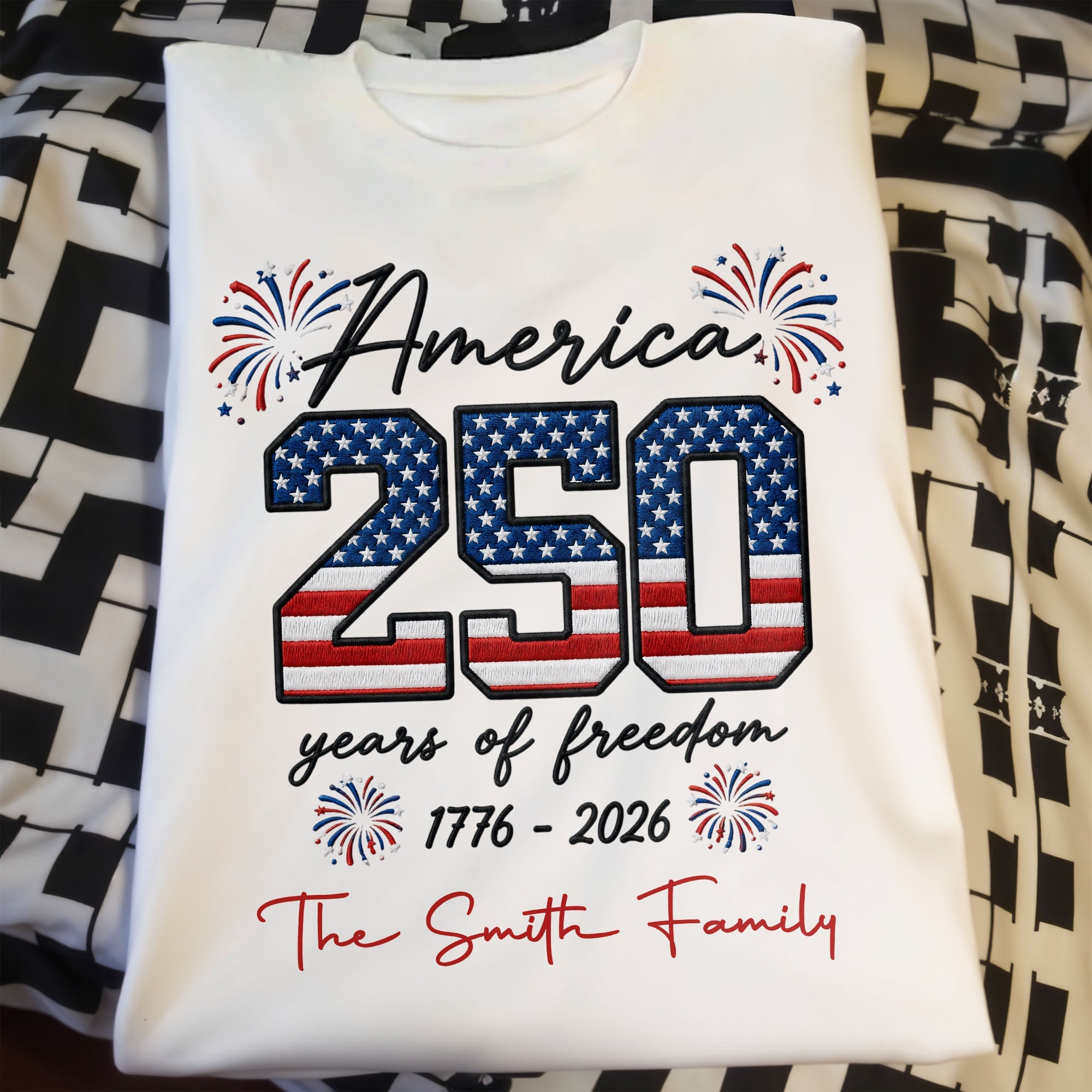 Personalized American Flag T-shirt & Hoodie Gift for Family Shirt GradoCreations