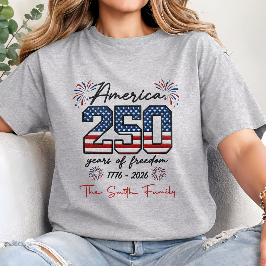 Personalized American Flag T-shirt & Hoodie Gift for Family Shirt GradoCreations