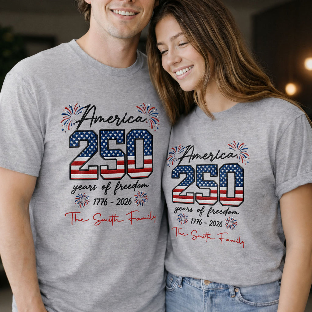 Personalized American Flag T-shirt & Hoodie Gift for Family Shirt GradoCreations
