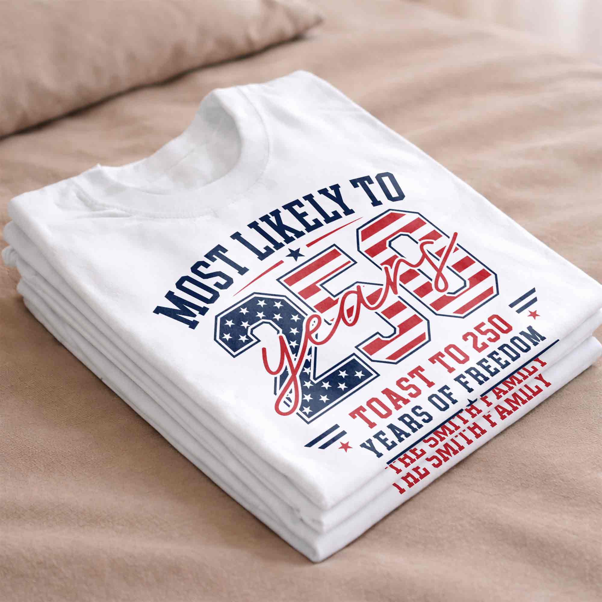Personalized Family Hoodie & T-Shirt USA Flag Gift Idea Shirt GradoCreations