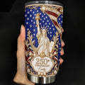Personalized 20oz Stainless Steel Tumbler American Flag Gift for Independence Day 20oz Tumbler GradoCreations
