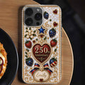 Personalized Clear Phone Case Custom Name Patriotic Design Clear Phone Case GradoCreations