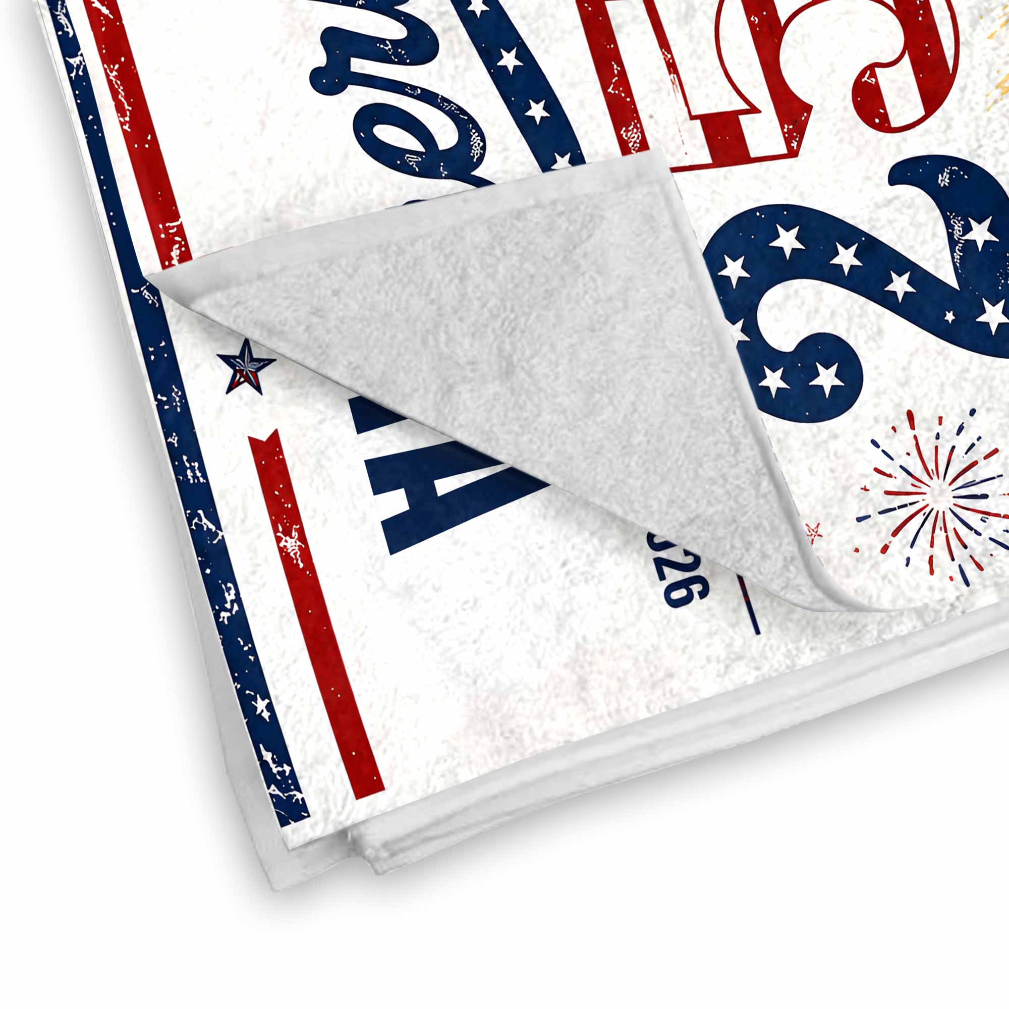 Personalized Microfiber Beach Towel USA Flag Custom Name Gift Beach Towels GradoCreations